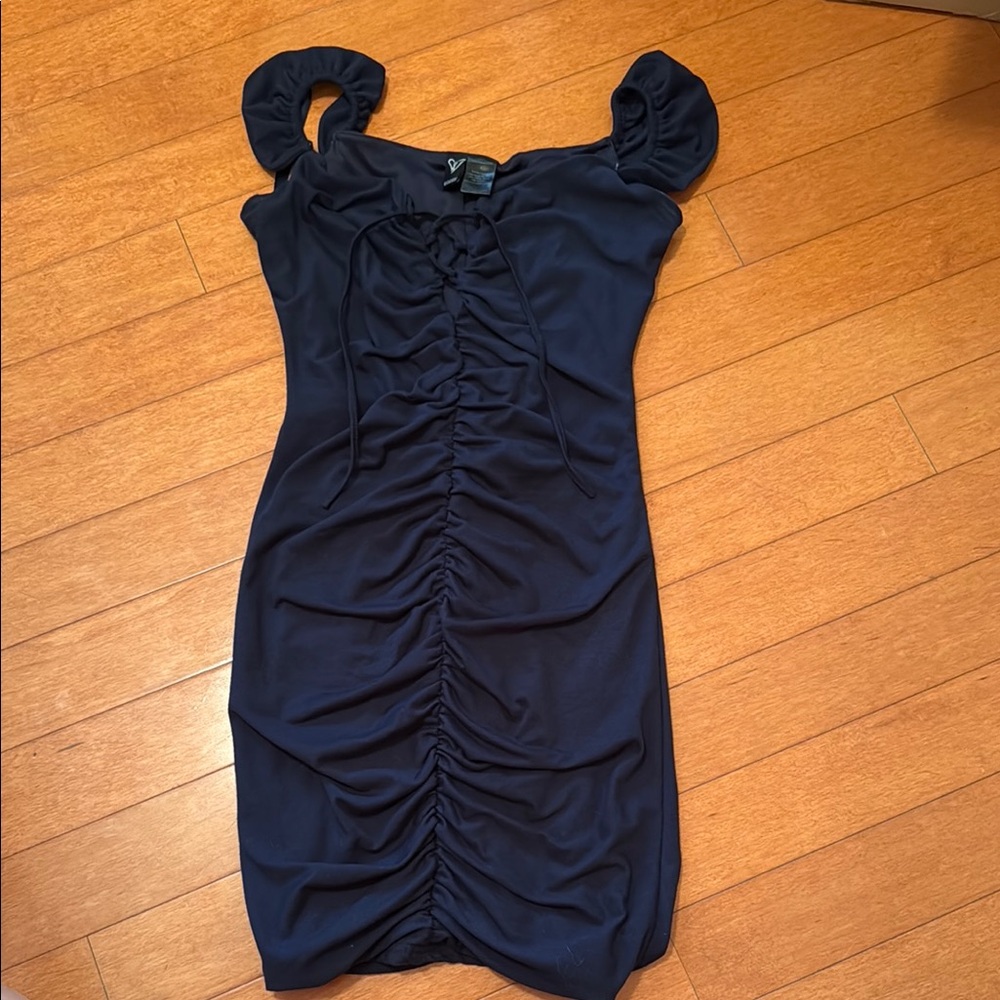 Navy Blue Windsor Ruched Dress